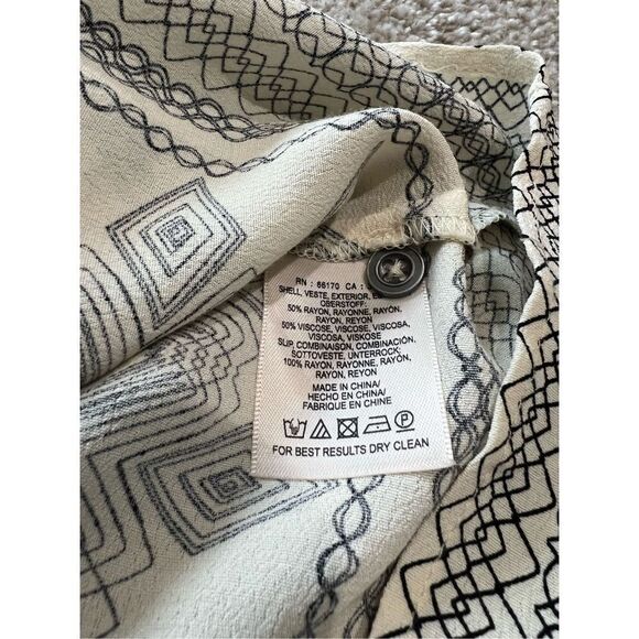 Floreat For Anthropologie Pierre Ivory & Black Dress with Pocket’s Size 8 - Picture 10 of 11